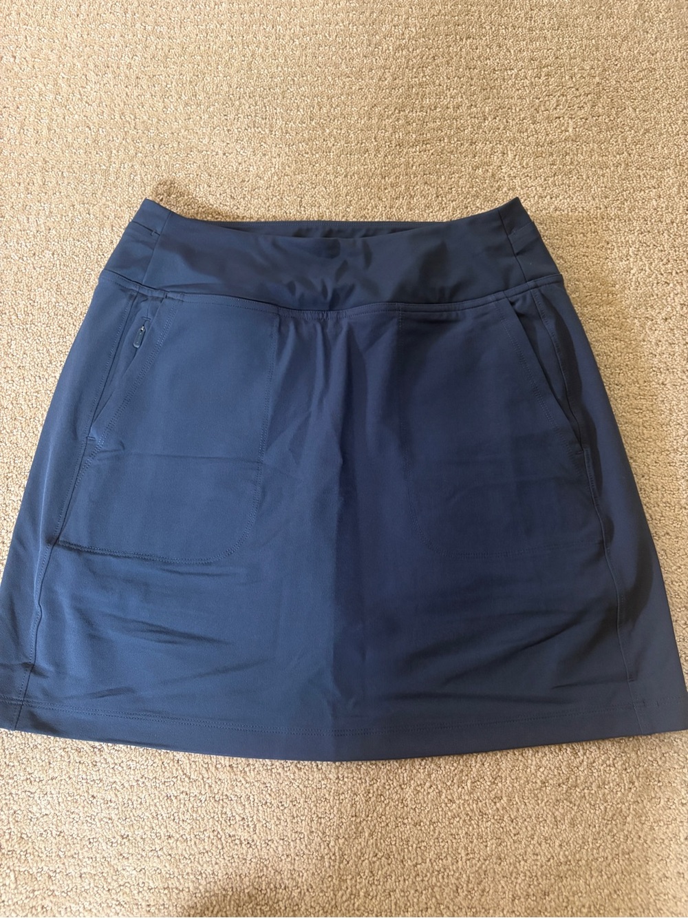 Athleta Navy Blue Active Skort with Zip Pocket